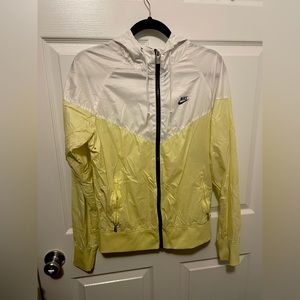 Nike small yellow and white windrunner jacket in size small. Light weight jacket